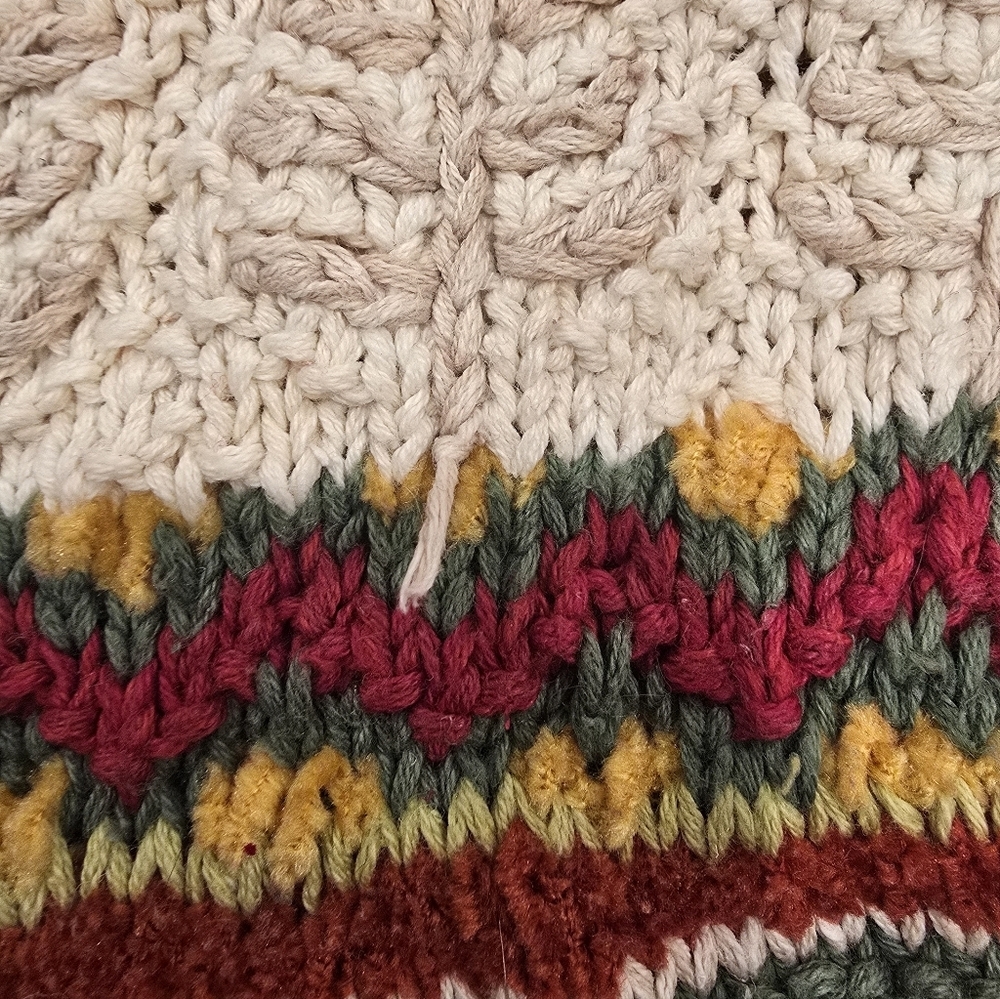 Vtg Heirloom Collectibles Christmas Chunky Cardigan Sweater Size M - Picture 5 of 11